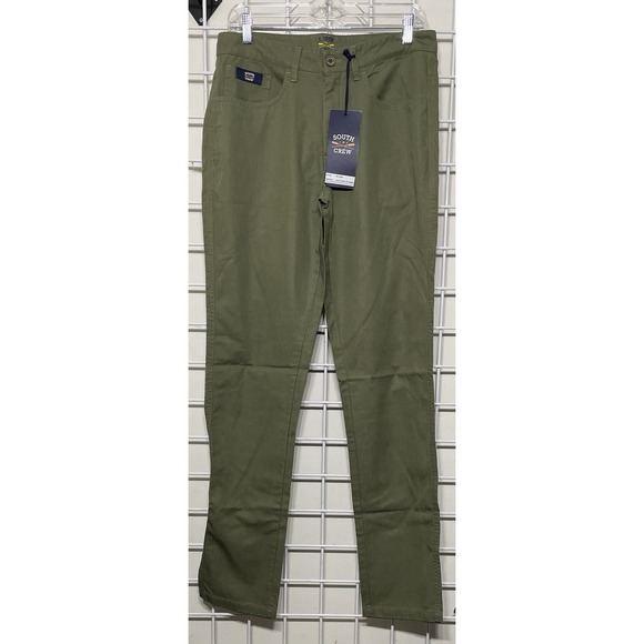 NWT‎ Men's South Crew Casual Olive Green Pants Size Medium 32X33 - Picture 2 of 8
